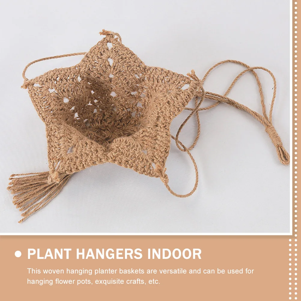 

2Pcs Macrame Hanging Plant Holders Chic Elegant Design Indoor Outdoor Decor Macrame Plant Hanger Hanging Pot Holder