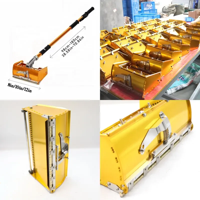 Electric Adjustable Aluminum Industrial DIY Putty Hopper Box 8/10/12 Inch for Wall Finishing