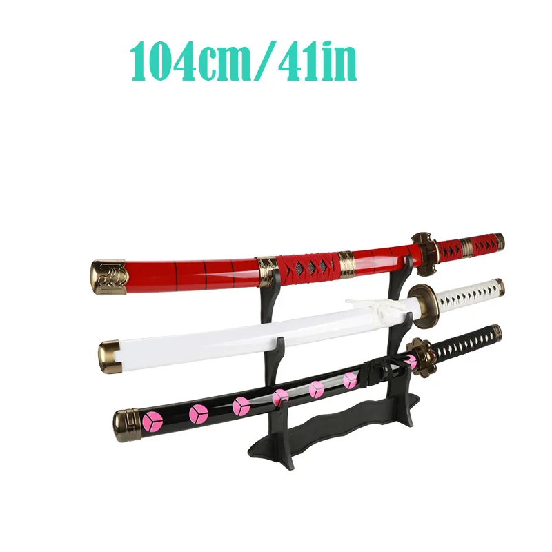 

41 Inch Roronoa Zoro 3Pcs Wooden Katanas Set 1:1 Anime Cosplay Props Wado Ichimonji Shusui Enma Sword