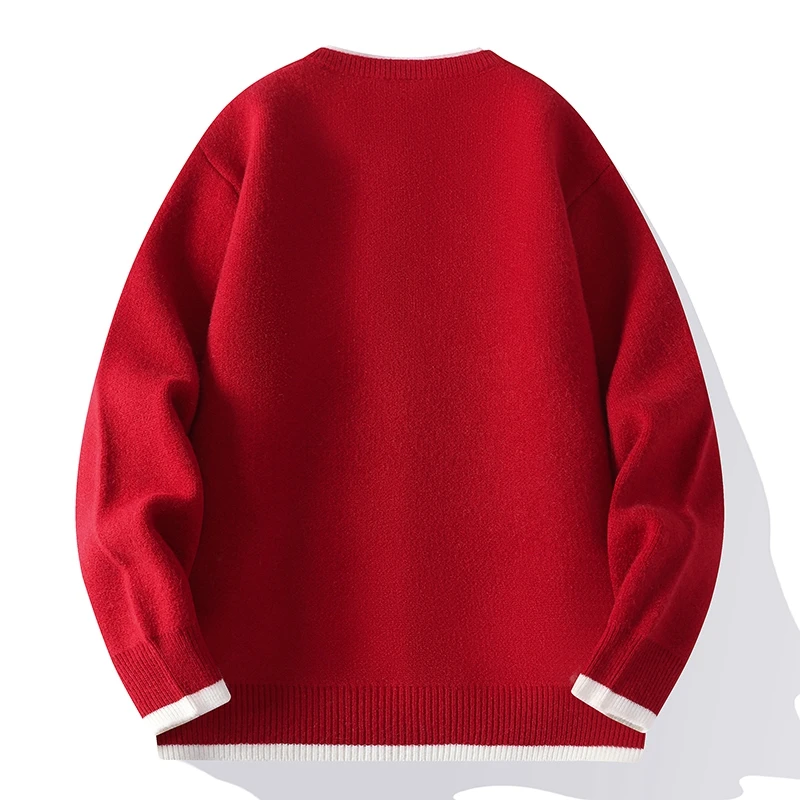 2026 New Fall Winter High End Luxury Thin Wool Cardigan Man Soft Warm Mens Jumper Korean Harajuku Sweater Men Fashion Jacket