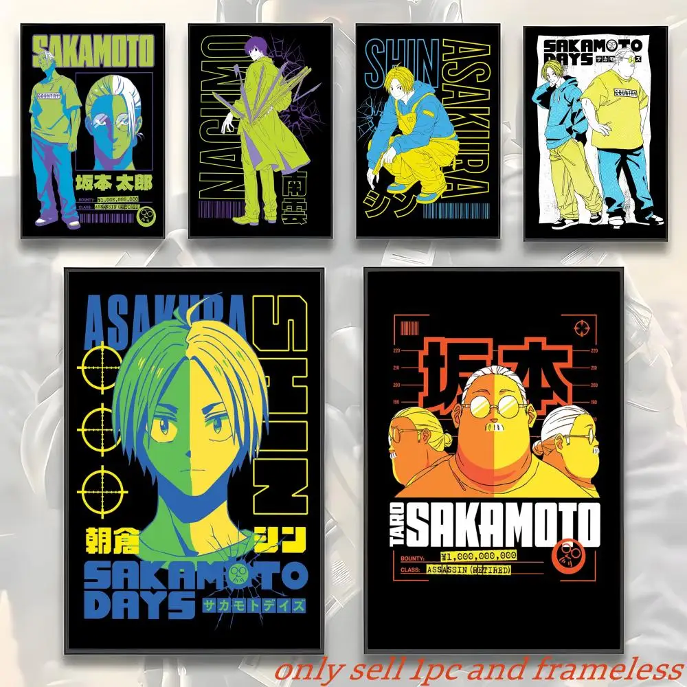 Funny And Handsome Anime S-SAKAMOTO DAYS Man Poster Gift with prints Home bedroom living room decoration promotion and display
