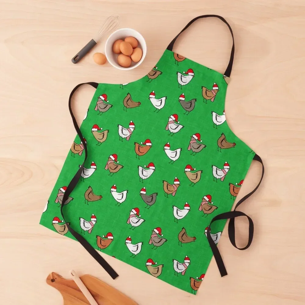 Christmas Chickens Apron Kitchen New 2022 Year Christmas gift For Cosmetologist Apron