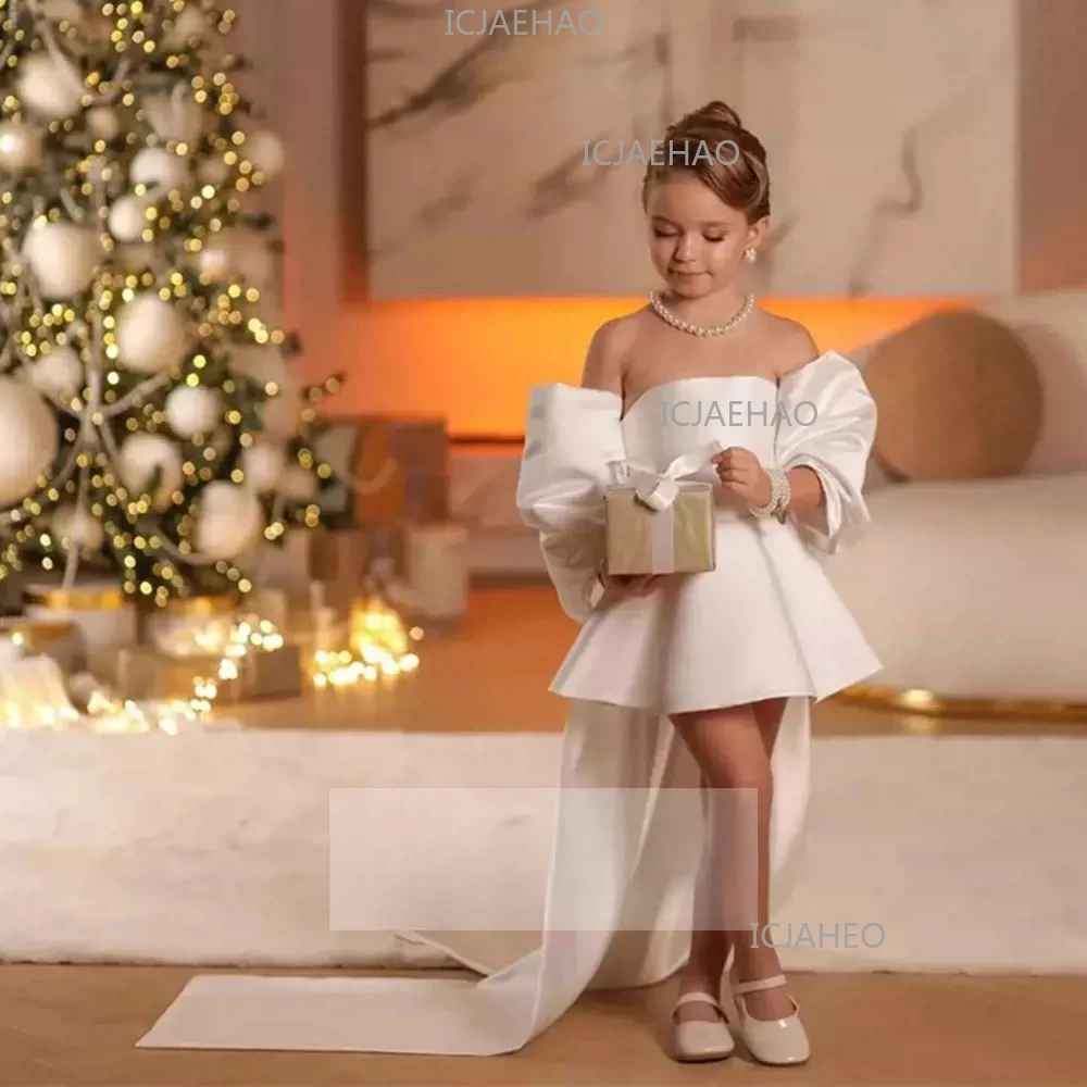 Girls Birthday Evening Dress Children Western Style Hostess Performance Fashion Outfit Girls Model Catwalk Piano Violin
