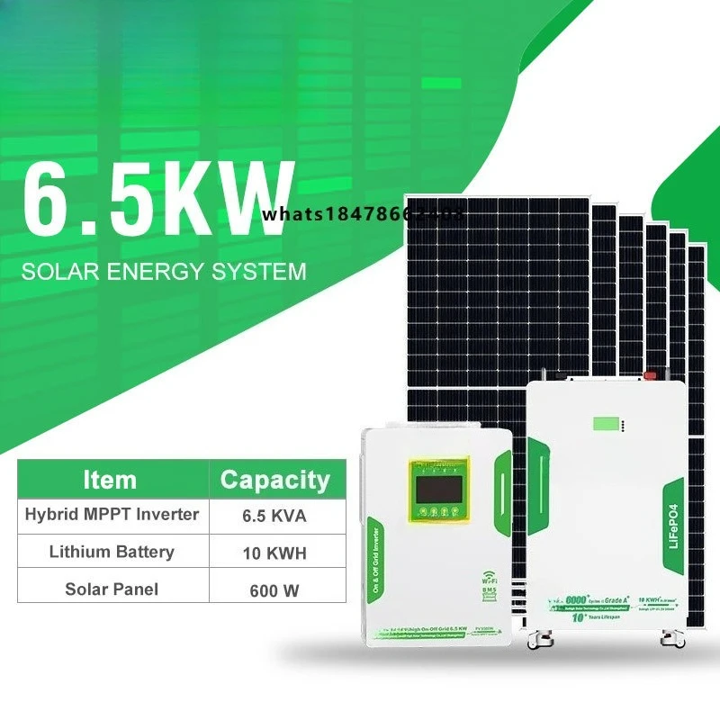 Premium Grade Complete 3kw 5kw 10kw 12kw Hybrid Solar Power System Kit for Residential Use Solar Panel Home System Set