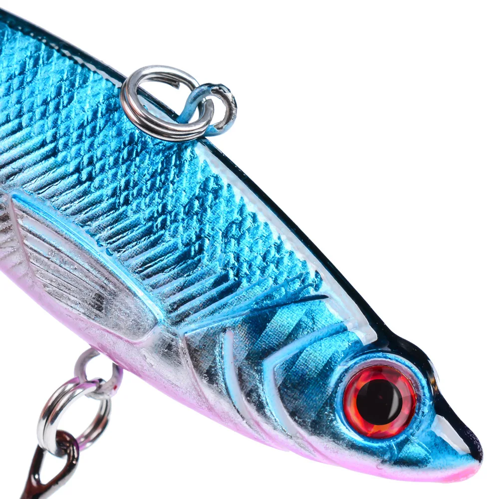 1Pcs 7.5cm 12.8g Vibration VIB Fishing Lure Plastic Hard Bait Wobbler Crankbait Artificial Winter Fishing Tackle For Bass Carp