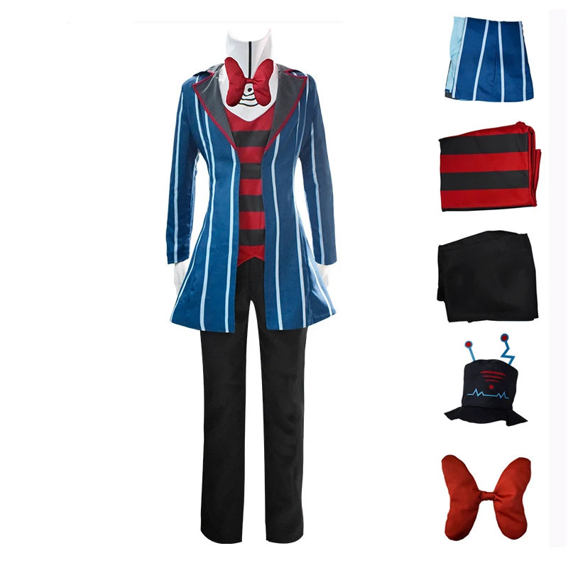 

Anime Vox Cosplay Costume Hat Full Set Uniform Halloween Carnival Party Prom Unifrom for Women
