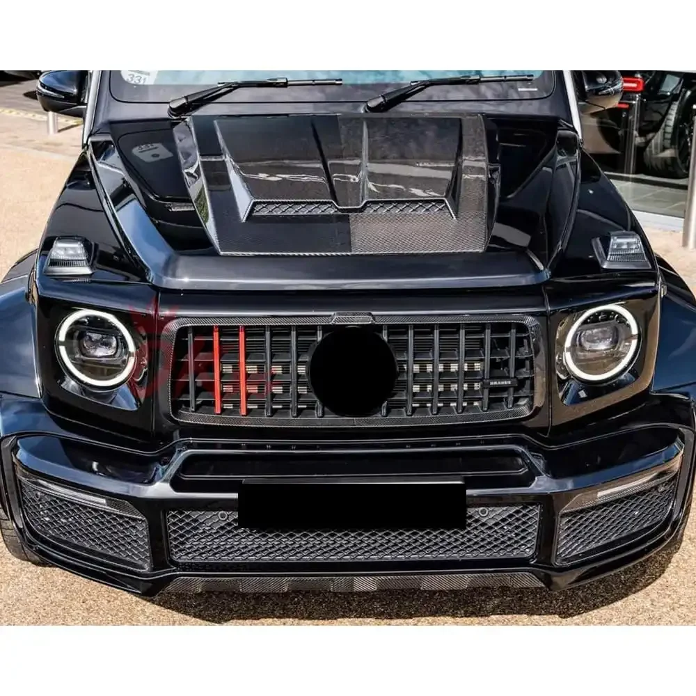 B Style Dry Carbon Fiber Hood For Mercedes Benz G-Class W464 G500 AMG G63 2018-2024 Engine Bonnet