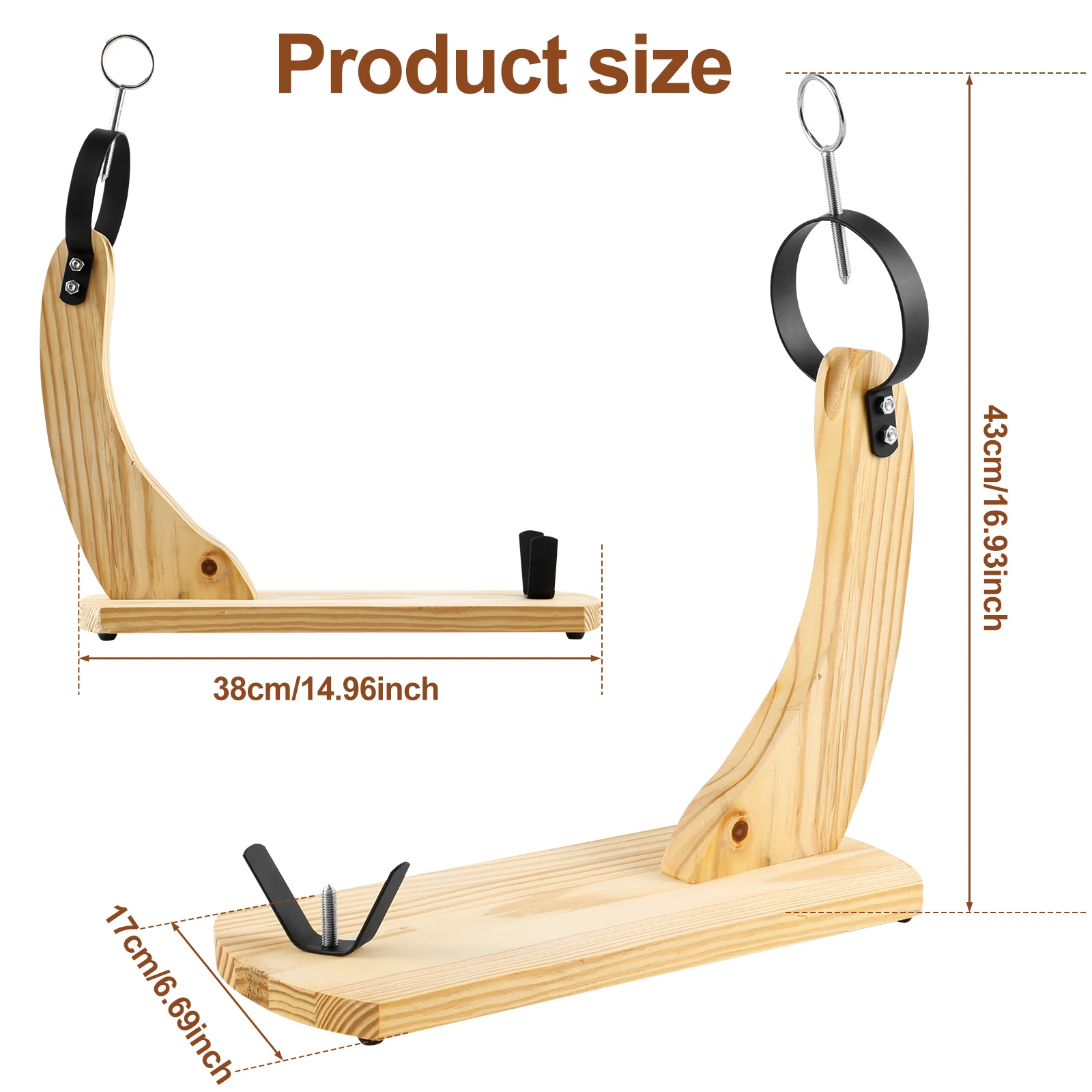 Image 3: 1 support professionnel en bois anti-goutte pour jambon, accessoire de charcuterie, support robuste pour tables de fête, support stable pour la découpe du prosciutto