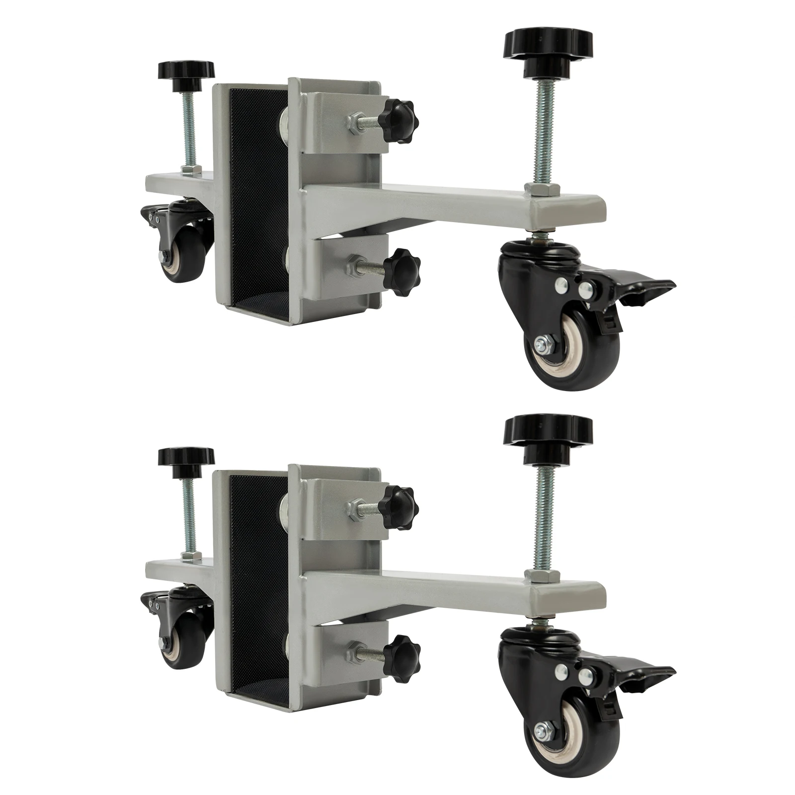 4Pcs Door Installation Kit, Adjustable Fixer Tools,  Iron 1000lb Durable Mount for 1-2.5in Wood Board Door Moving Holder Professional Silver