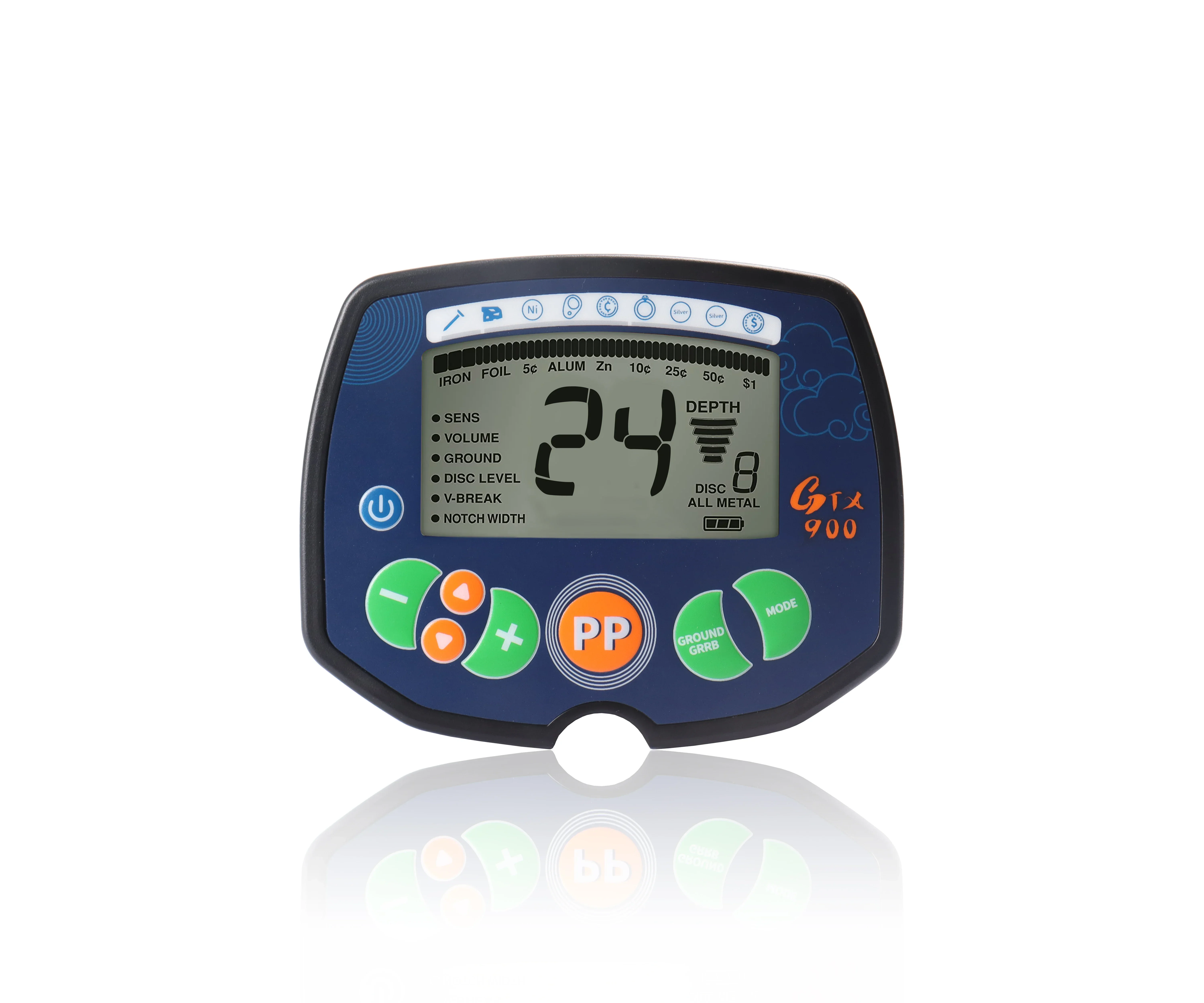 

Professional Waterproof Large LCD Display 6 Types Metal detectors for Gold and Sliver Rings