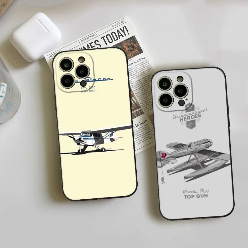 Atr Pilot Crew Turboprop Plane Phone Case FOR IPhone 15 14 13 11 12 Pro 8 7 Plus X 13 Pro MAX XR XS MINI Black Covers