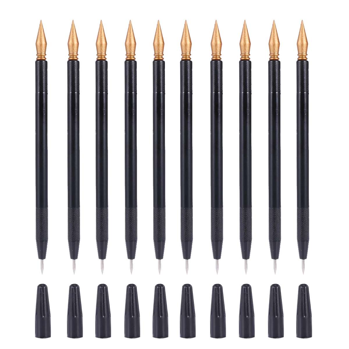

10 Pcs Scratch Paper Pen Classic Shape Smooth Grip Dual Tips Stylus Pens for Coloring Drawing Tools