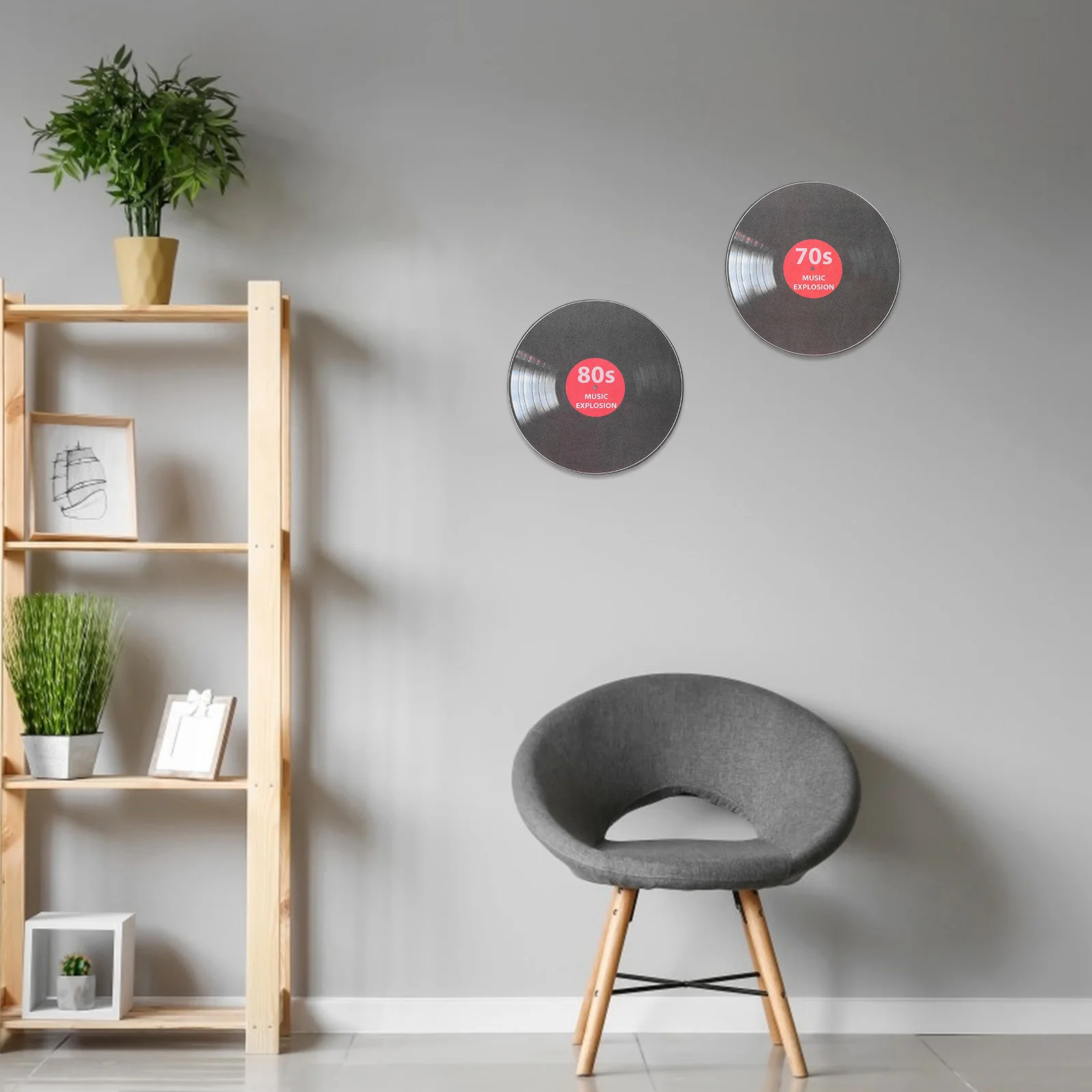 

1Set Vinyl Record Wall Sticker Retro Style PVC Vintage Decor for Living Room Bedroom Cafe Bar Music Party