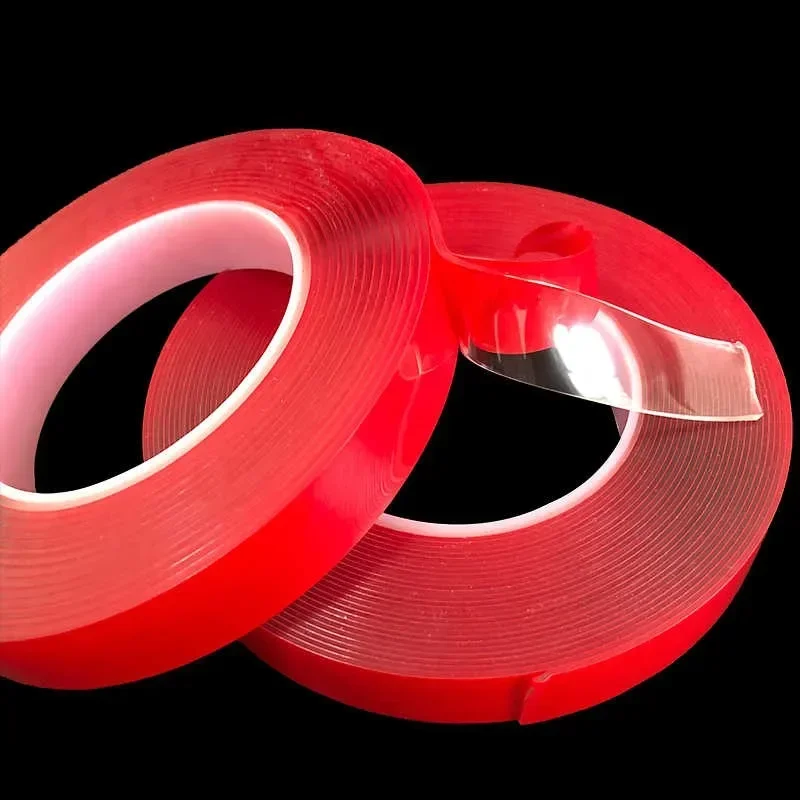 1/2/3Roll Double Sided Adhesive Tape Trong Viscosity Transparent Polyester Resin Tapes No Traces Fixed Stickers for Home Office