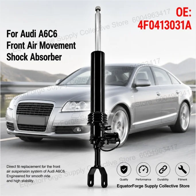 Comfort Ride Direct Fit High Stability Air Movement Air Suspension Front Shock Absorber for Audi A6C6 - OE 4F0413031A