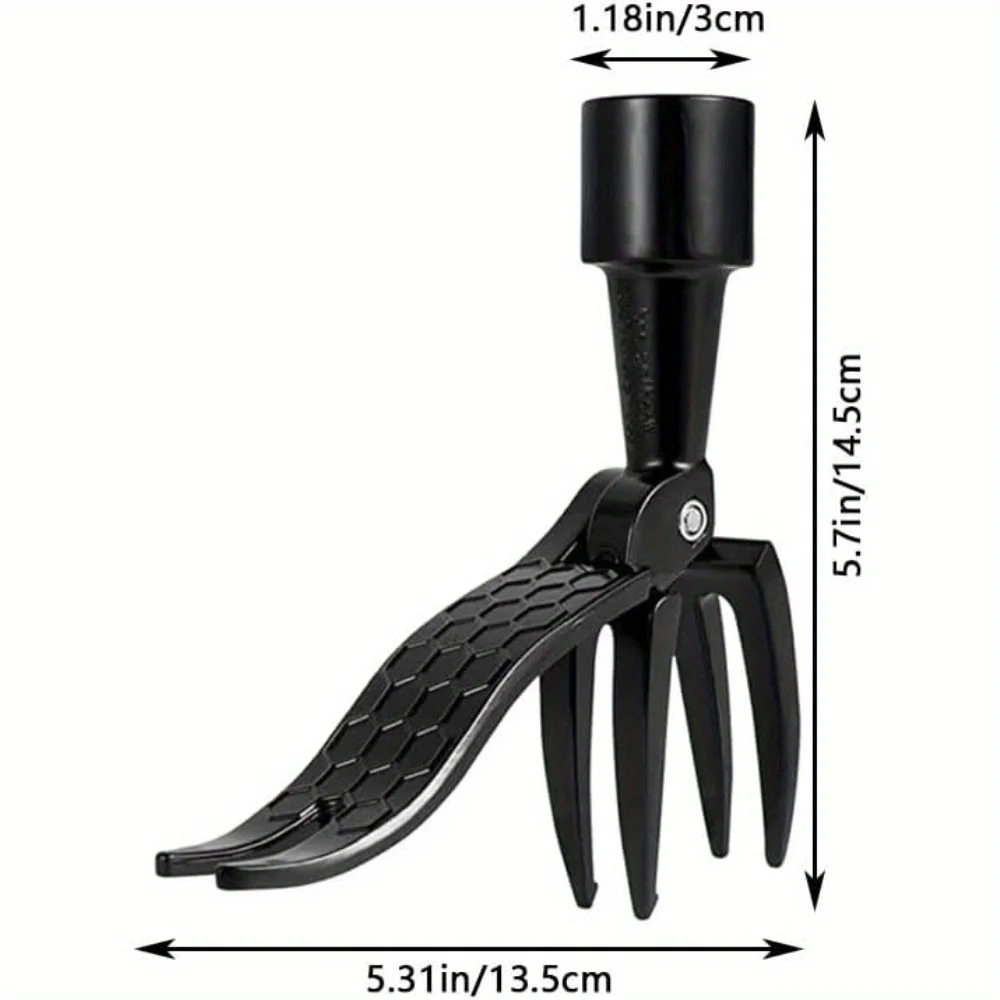 Ferramenta extrator de ervas daninhas, design destacável e resistente com garras de aço sem curvatura, extrator original de raiz de dente de leão para gramado