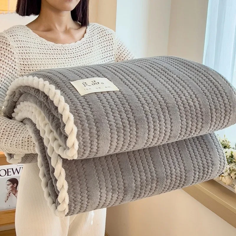 Throw Blanket for Sofa Winter Blanket King Size Home Warm Plaid Comforter Bedspread Bedding Sheet