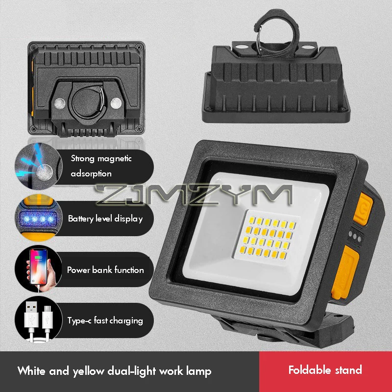 USB Rechargeable LED Flashlight Rotate Bracket Portable Pocket Light Multifunctional COB Work Lamp/ Mini Keychain LED Light