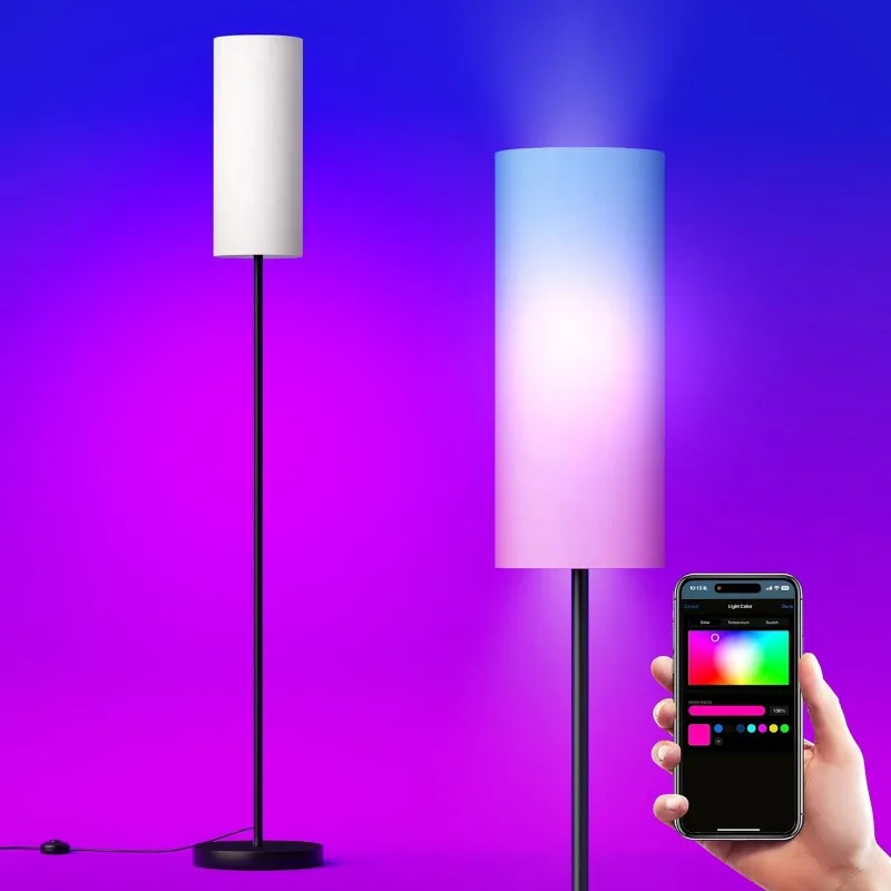 Lámpara de pie Bohemia para sala de estar, bombilla LED de 3 temperaturas de Color, lámpara de lectura alta