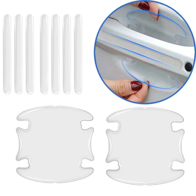 

16Pc Car Silicone Door Handle Protection Sticker Anti-collision TPU Car Door Bowl Anti-scratch Sticker Invisible Cars Sticker