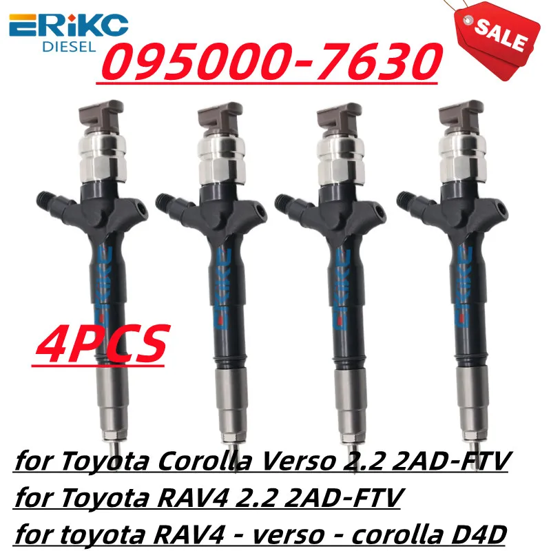 095000-7630 095000-7631 095000-7632 Common Rail Injector Set 23670-09210 for Toyota RAV4 Corolla Verso 2.2 2AD-FTV 23670-09290