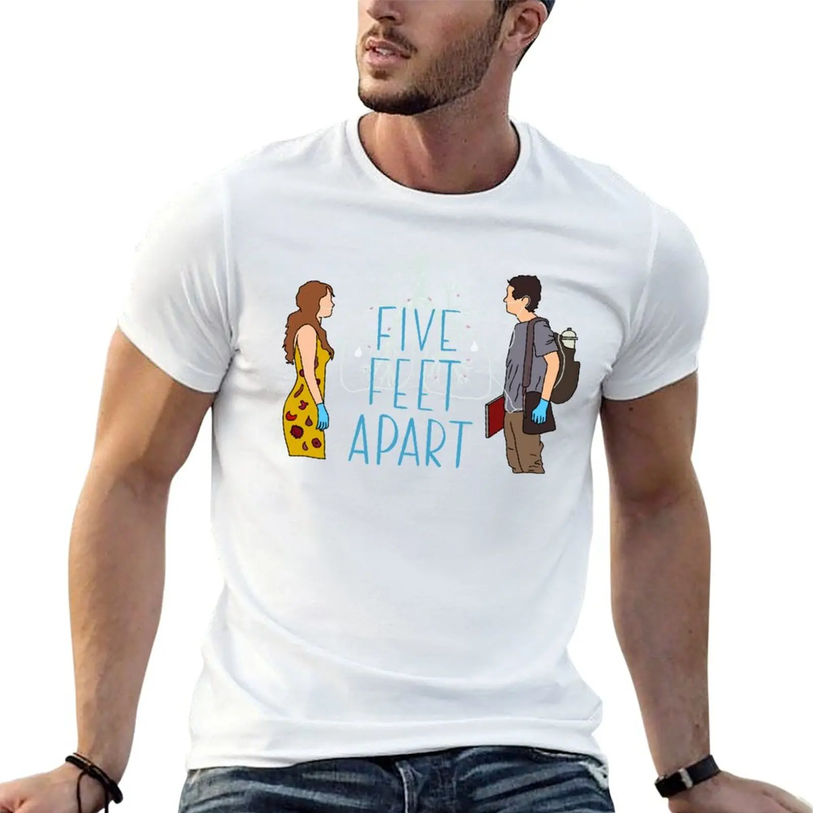 5 Feet Apart T-Shirt Luxury man summer shirt mens tall t shirts