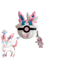 New Pokemon Sylveon Earphone Case for AirPods 1 2 3 4 Pro2 Cartoon Silicone Headphone Protective Cover Accessories with Pendant