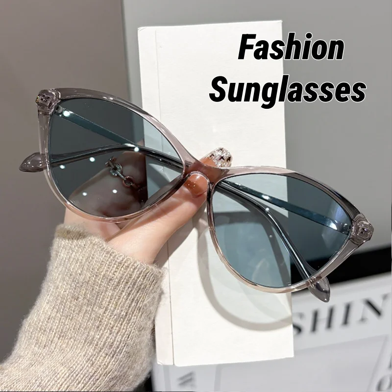 

Fashion Cat-Eye Metal-Leg Sunglasses Large Frame Comfortable Retro Brand Designer Sun Glasses UV400 Shades Eyewear Men Goggles