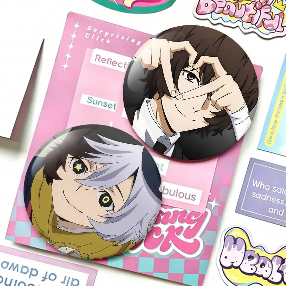 Anime B-Bungo S-Stray D-Dogs Badges 25 32 44 58 75 mm Round Fans Collect Friends Gifts Brooch Souvenir