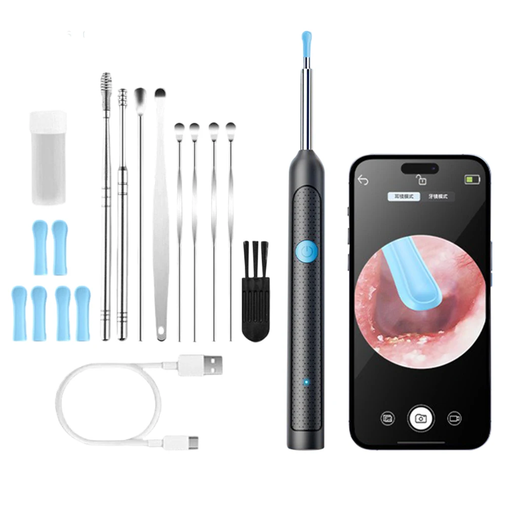 

Умный визуальный очиститель ушей для удаления серы с камерой Набор для удаления серы с ушами Мини-камера Наборы для чистки ушей для ухода за ушами