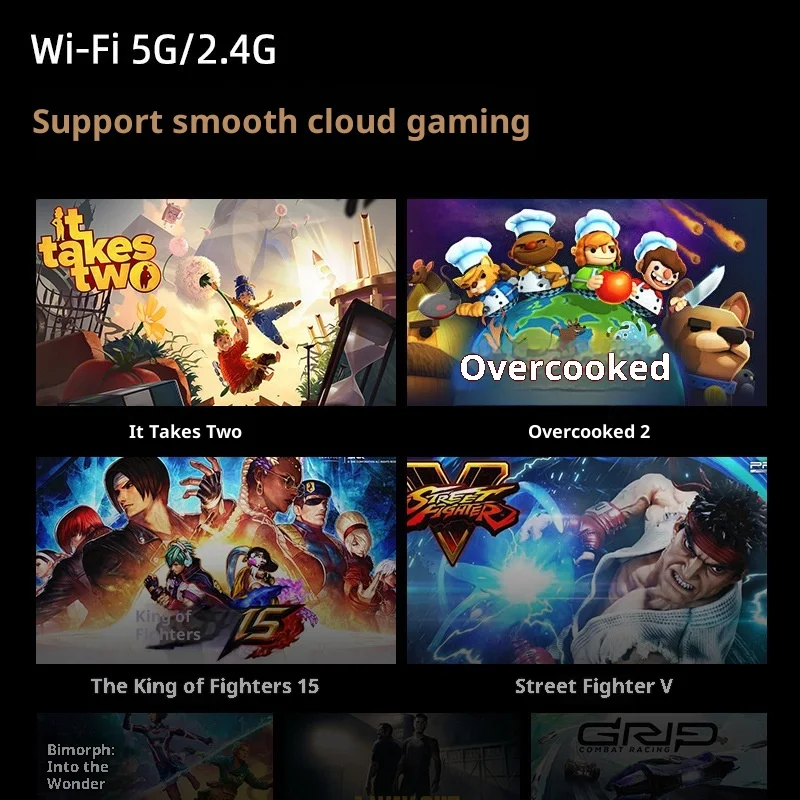 وحدة تحكم ألعاب محمولة باليد E5 فائقة مع أنظمة مزدوجة 6 + 128 ذاكرة تشغيل سحابة الألعاب 5 بوصة Ips Hall Joystick وحدة تحكم ألعاب