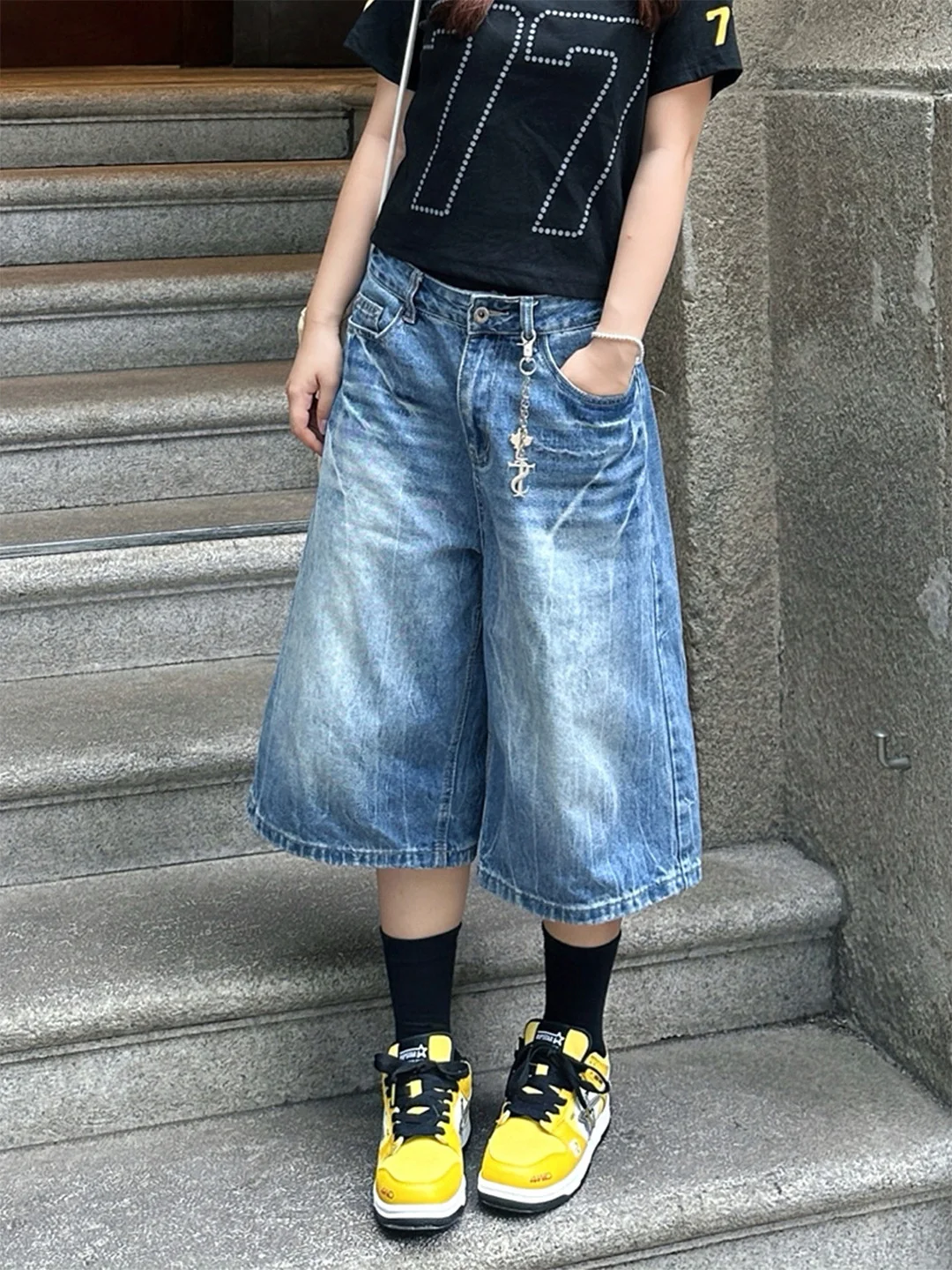 

Summer 2026 High Waist Wide Leg Thin Denim Mid-Pants American Retro Style Ladies Jeans Comfortable Loose Slimming Effect