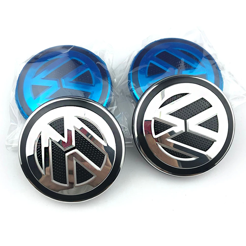 4pcs 55mm 56mm 65mm 70mm 76mm Car Wheel Center Cap Hubcap Cover Badge Accessories For VW Volkswagen Jetta MK5 Golf Passat Tiguan