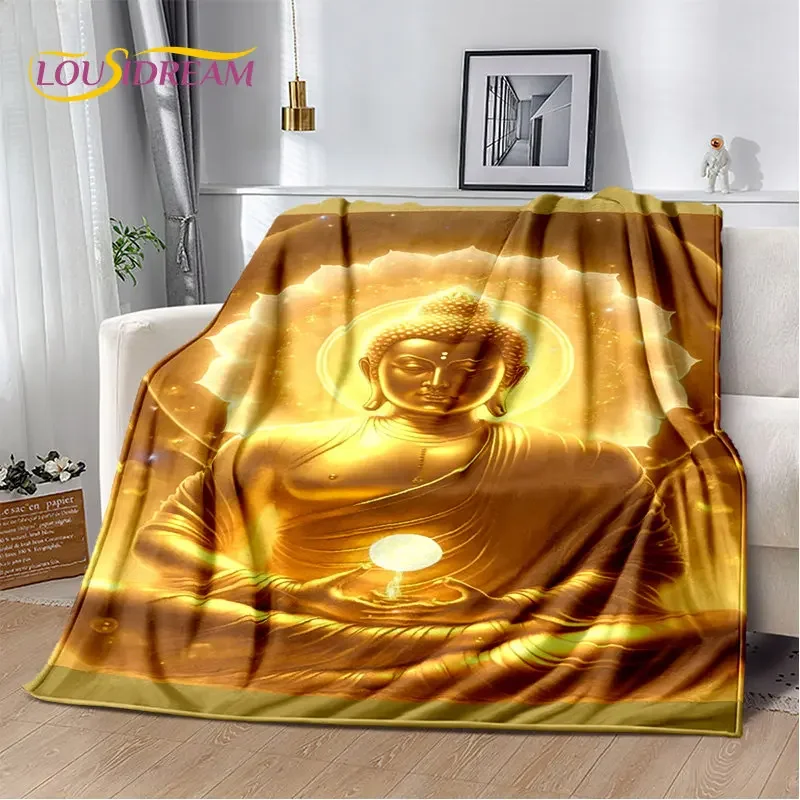 Buddha Sakyamuni Buddhism Faith Religion Soft Plush Blanket,Flannel Blanket Throw Blanket for Living Room Bedroom Bed Sofa Pray