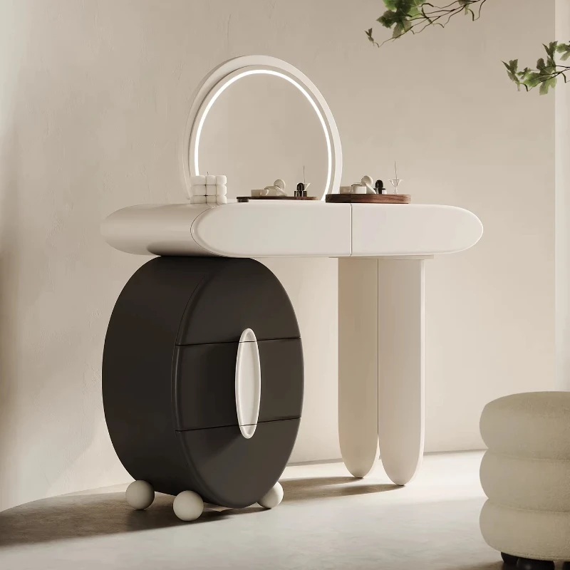 designer furniture illuminated makeup dressing table High end elegant luxury Makeup vanity Bedroom storage cabinet penteadeira