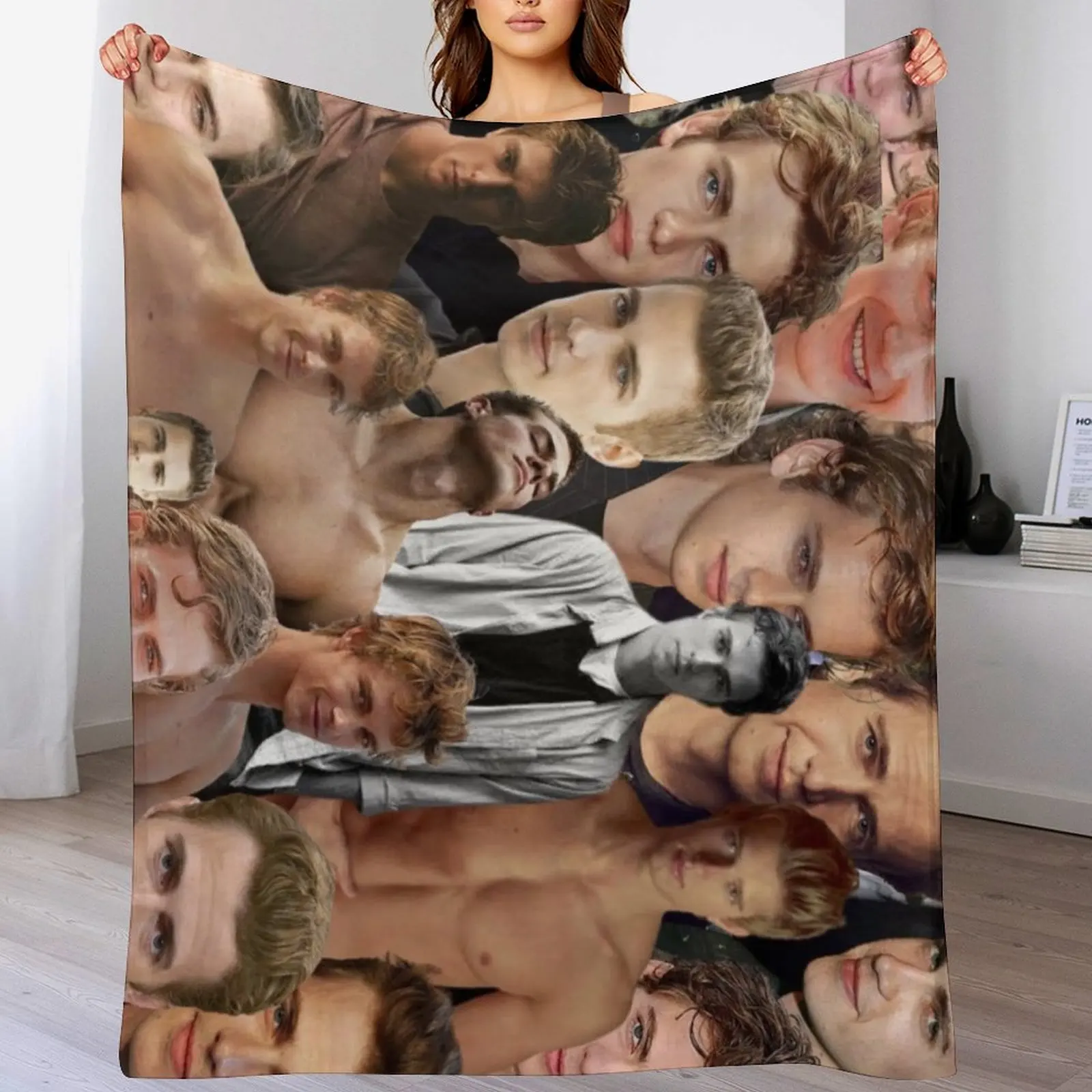 

Hayden Christensen Photo Collage Throw Blanket Cozy Home Blanket Gift for Christmas Holiday