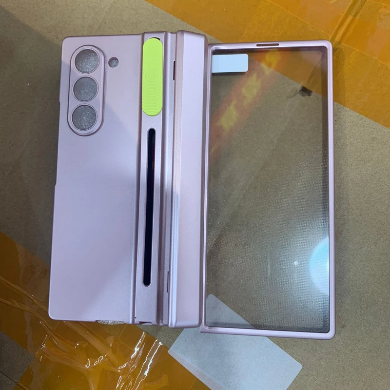 For Samsung Galaxy Z Fold 6 Case Magnetic Skin Feel PC Anti-fingerprint Folding Cover with Free Stylus Pen+Glass For Z Fold6