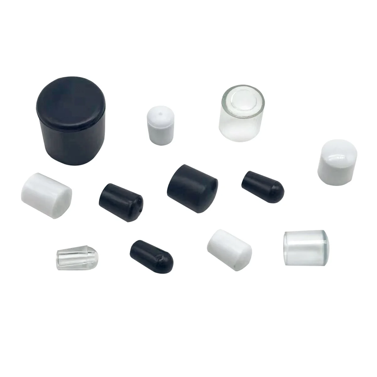 10Pcs PVC Clothing Rack/Iron Wire Sheath Soft Rubber Sleeve Thread Protective Cap 2.5-19mm Protective Cap