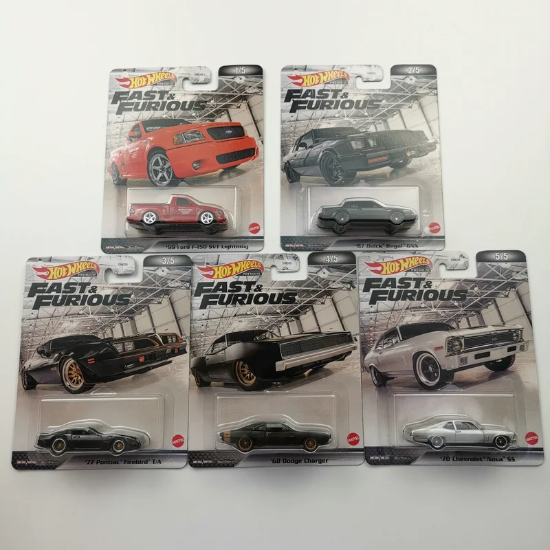 Hot Wheels Fast & Furious Cars FORD F-150 SVT / PONTIAC FIREBIRD /BUICK REGAL GNX 1/64 Collector Die-cast Model DMC55