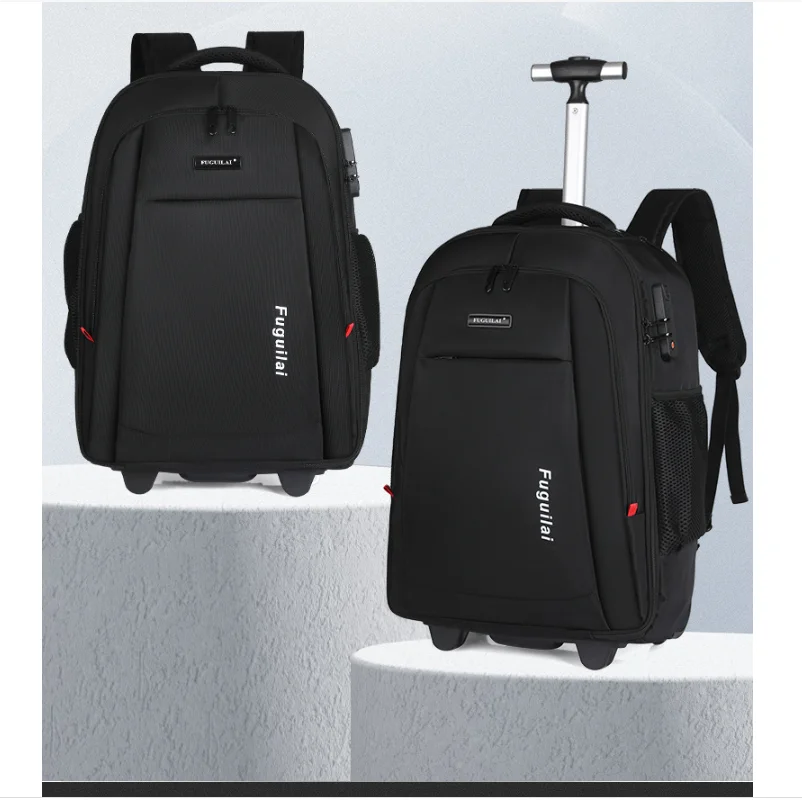 

20-дюймовые дорожные сумки на колесиках, мужская сумка для ручной клади, школьный рюкзак на колесиках для мальчиков, оксфордские дорожные сумки на колесиках, водонепроницаемые