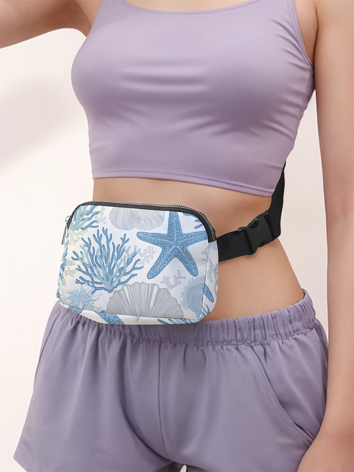 1-Piece Set, Stylish Adjustable Crossbody Bag, Neutral Sports Waist Bag, Suitable for Running
