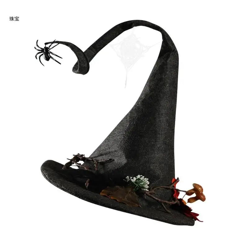 

X5QE Witch Hat Adult Costume Christmas Long Wizard Hat Magican Hat Halloween Cosplay