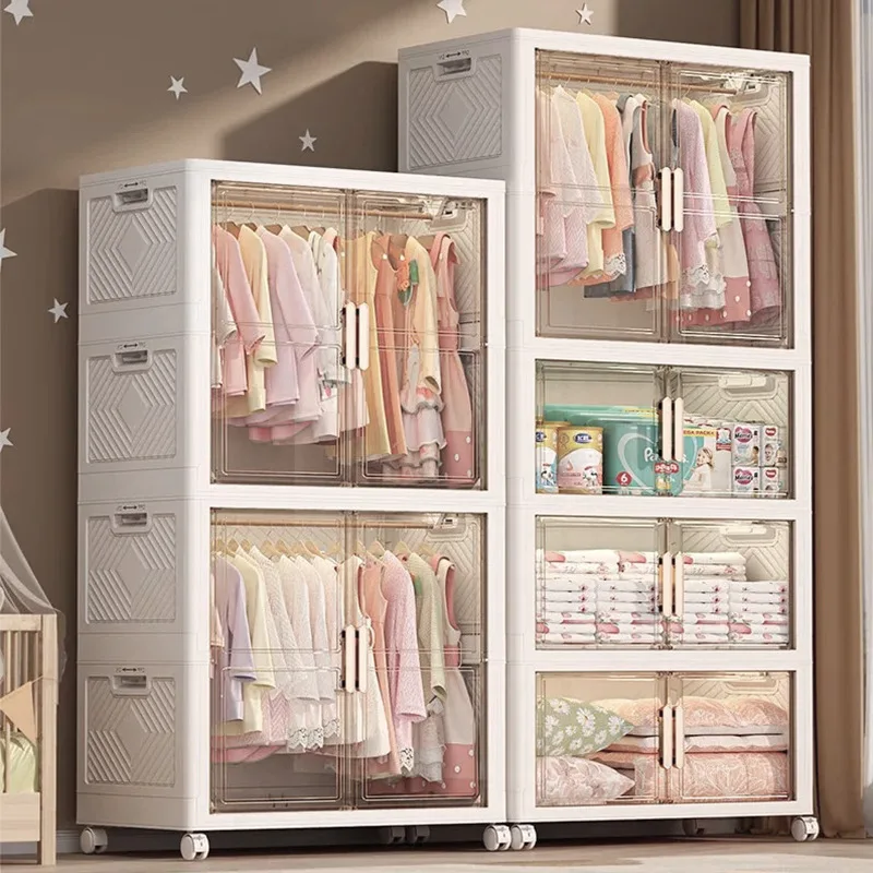 Kleiderschrank Babykleidung Aufbewahrungsbox Haushalt Spind mit großer Kapazität