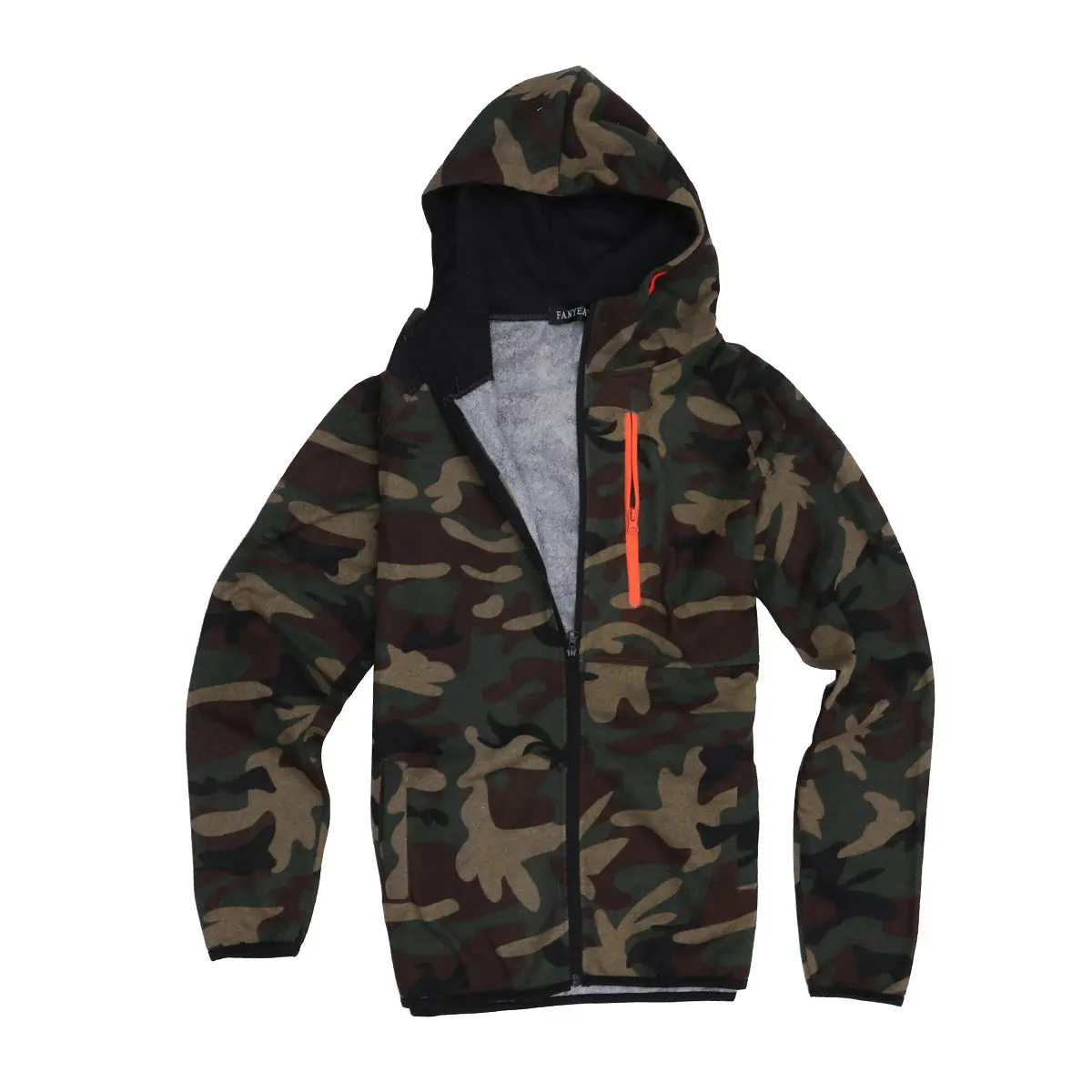 

Premium Mens Camouflage Hoodie Sweatshirt Relaxed Outwear for Casual Daily Wear Outdoor Activities Zipper Jacket Xl
