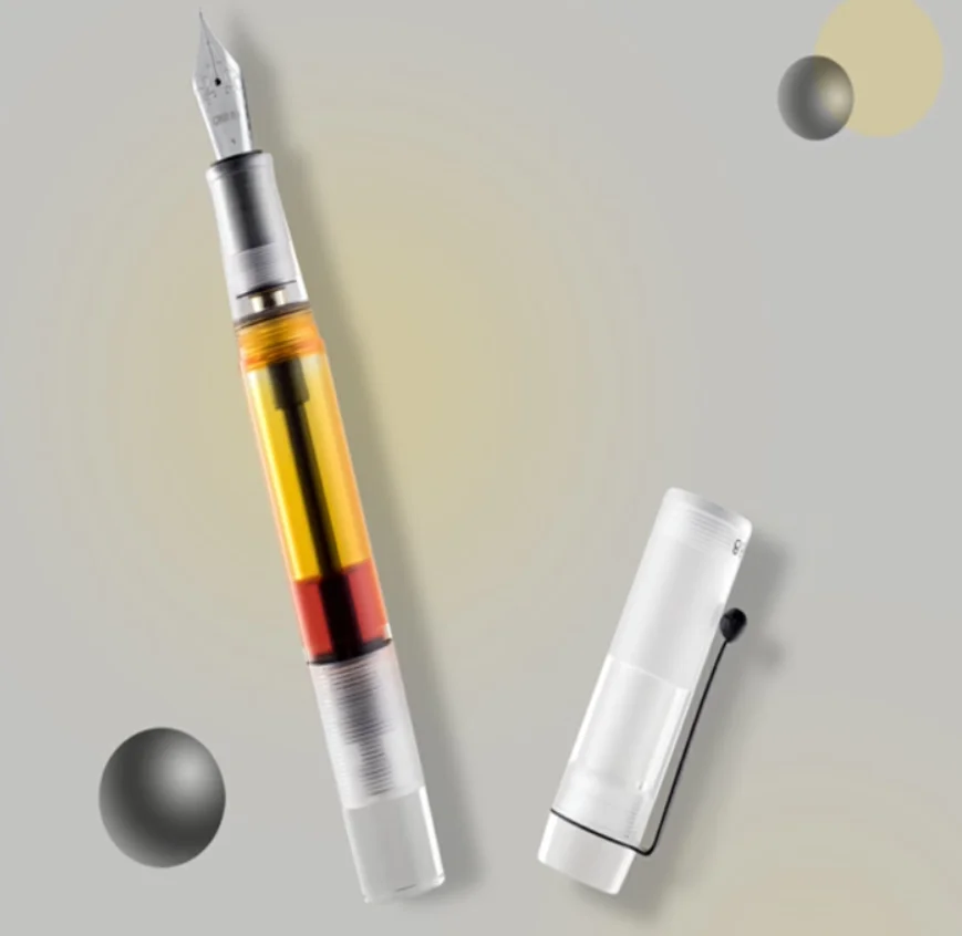 

Luxury Genius OPUS 88 Frosted Transparent OPERA Series Ebonite Fountain Pen NO.6 JOWO Nib Drop-in Ink Pen Writing Business Gift