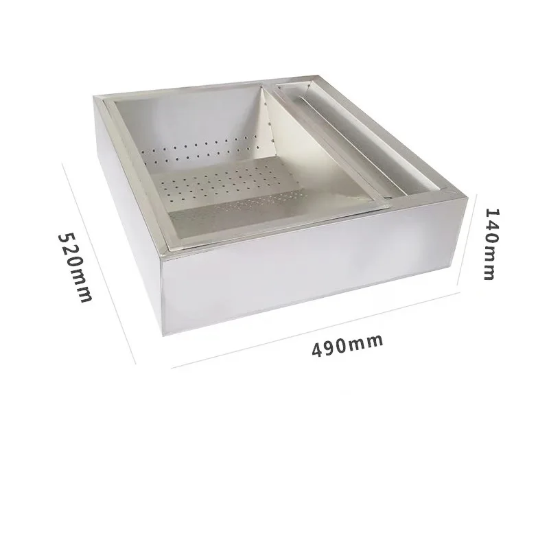 French fries workstation console station slot box oil filter oil control burger shop oil