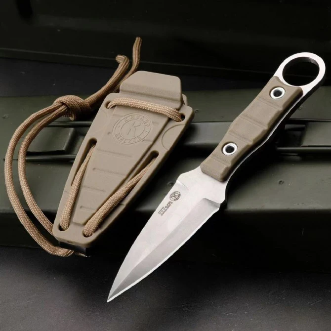 Kizlyar Straight Fixed Blade Knife AUS-8 Blade PP Fiberglass Handle Tactical Self-defense Mini Hunting EDC Survival Tool Knives