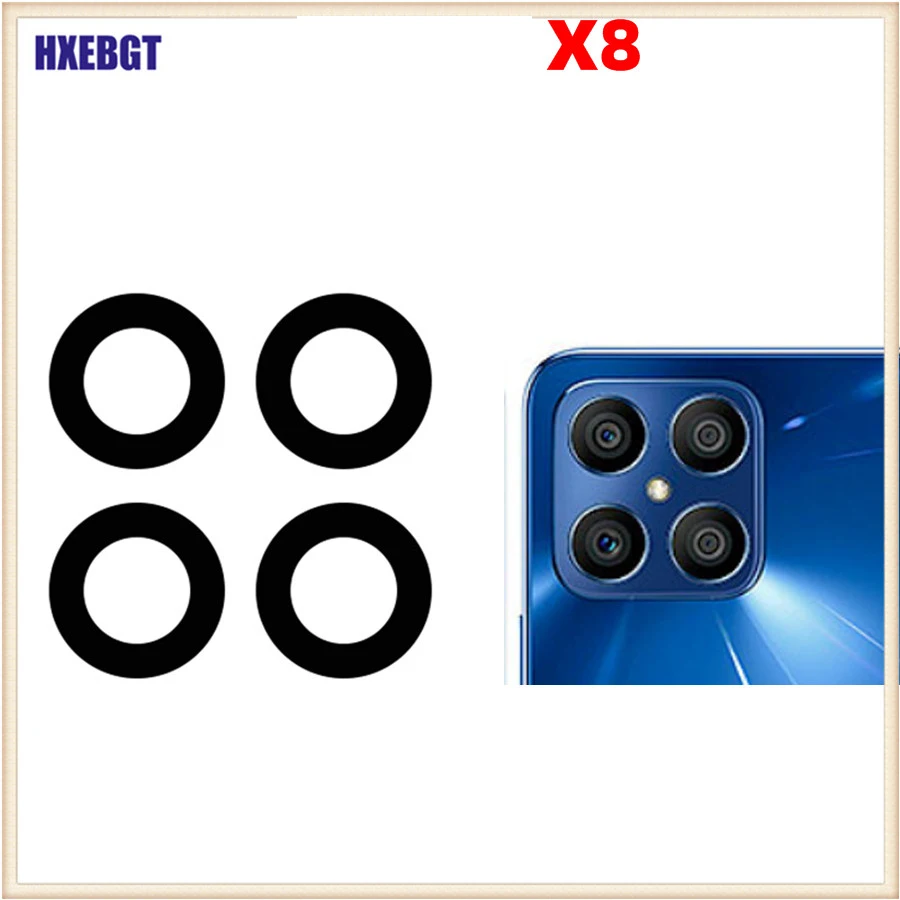 New Back Rear Camera Glass Lens For Honor X8 TFY-LX1 LX2 LX3 Rear Camera Lens Smartphone Repair Parts