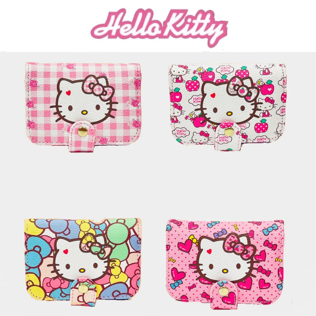 

Sanrio HelloKitty Multi-card Card Package Cartoon Film and Television Cute Large Capacity Button Card Bag Name Card Holder