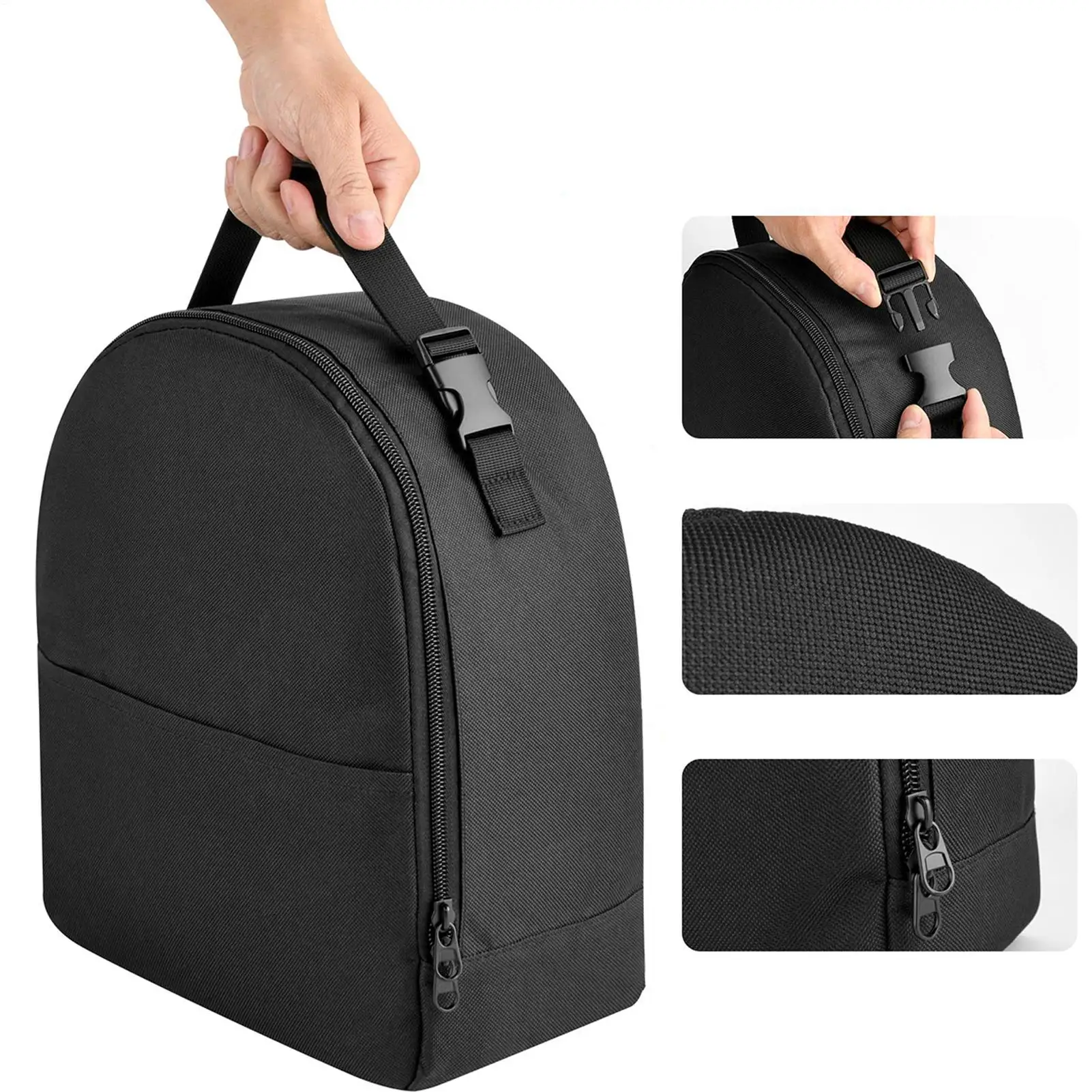 

Folding Fan & Telescopic Fan Storage Bag Shockproof Round Cosmetic Case With Handle Zipper Waterproof Fan Hand Bag 26x13x31cm